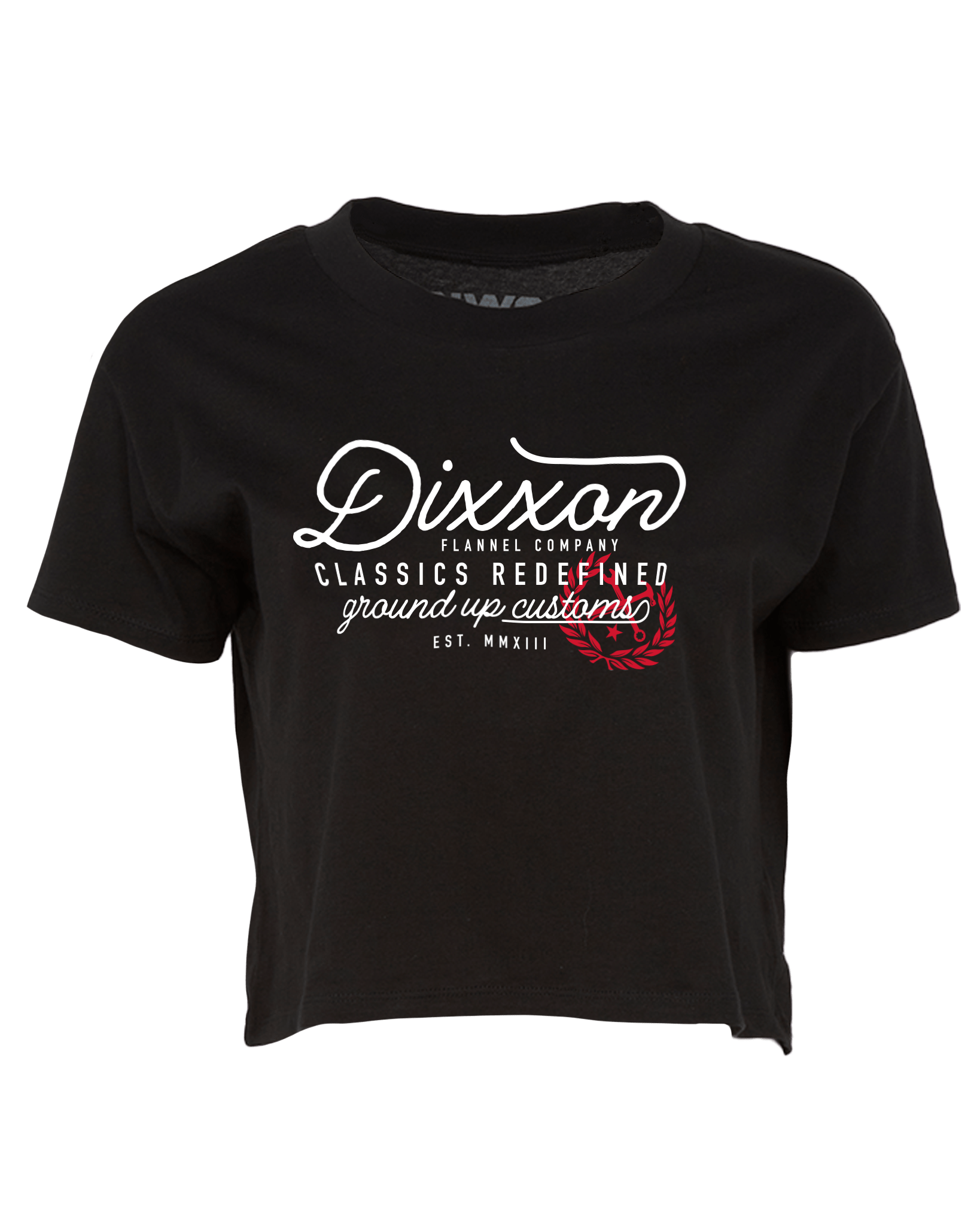 Women's Ground Up Customs Crop Top - Black