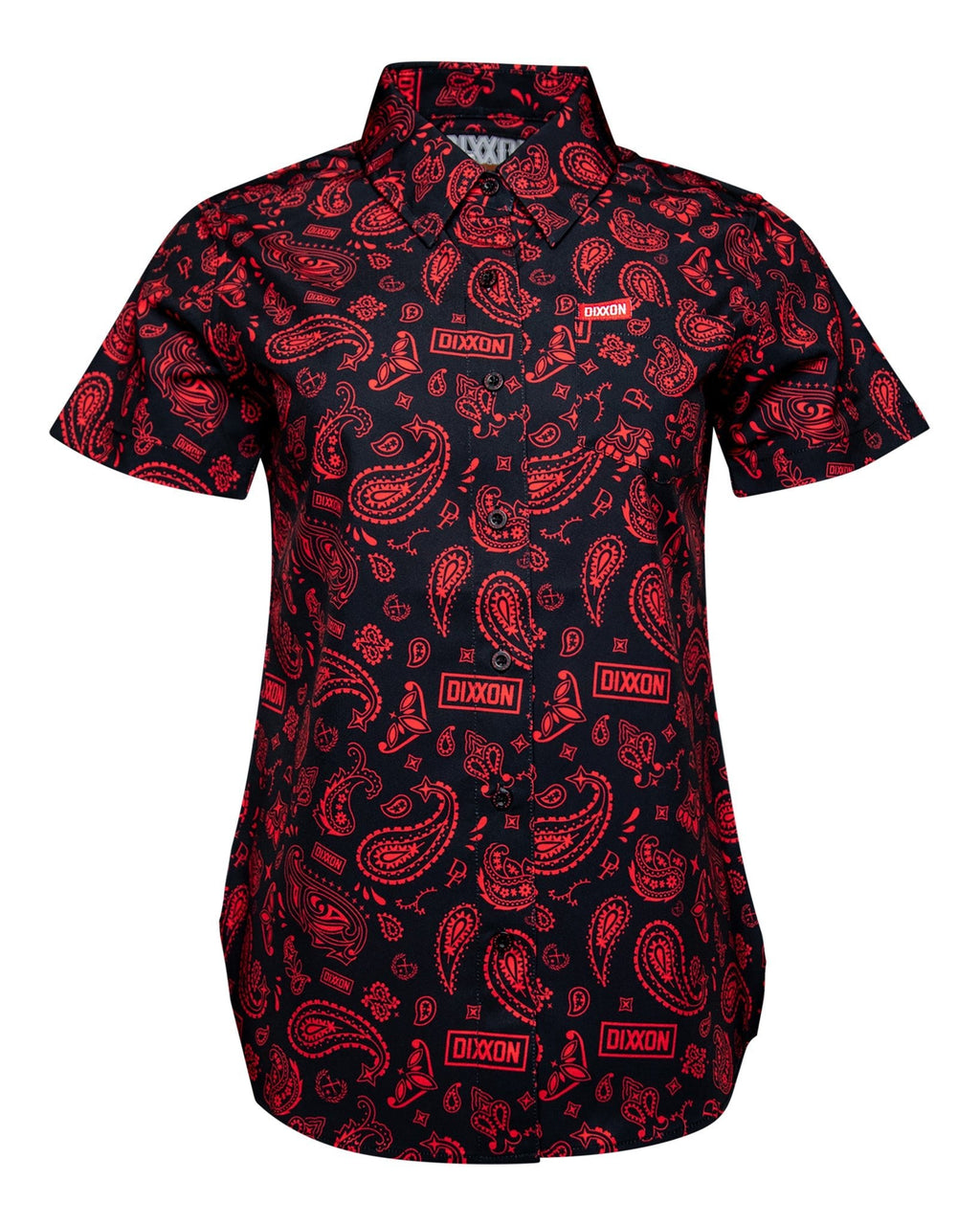 Women's Hankie Party Shirt - Black & Red