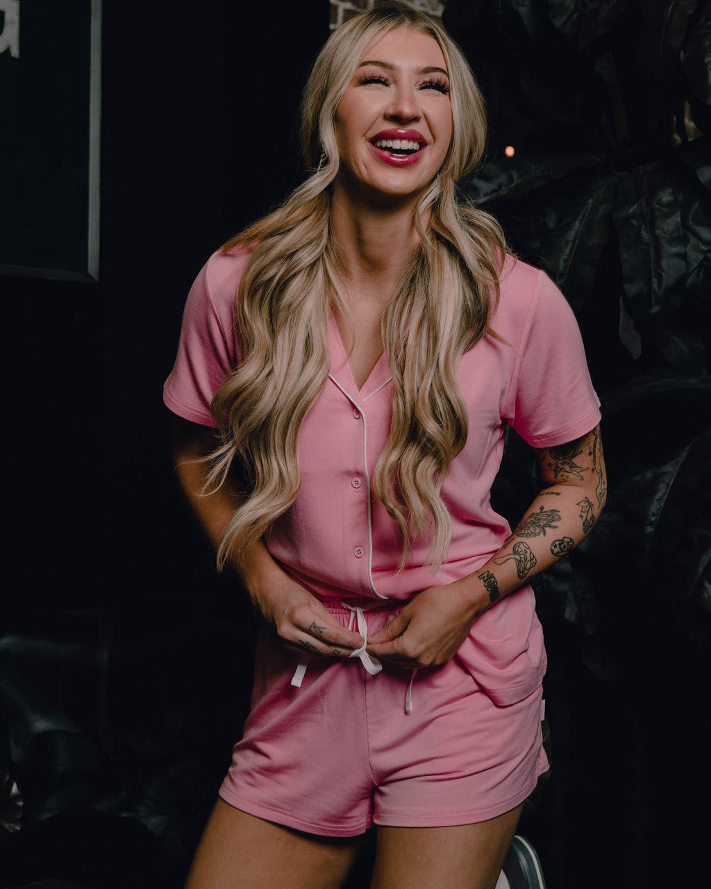 Women's Pajama Shorts - Pink