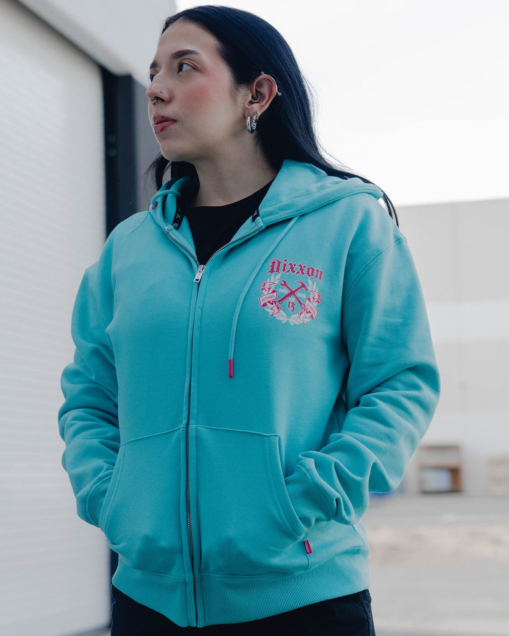 Women's Pink Award Crest Zip Up - Tiffany