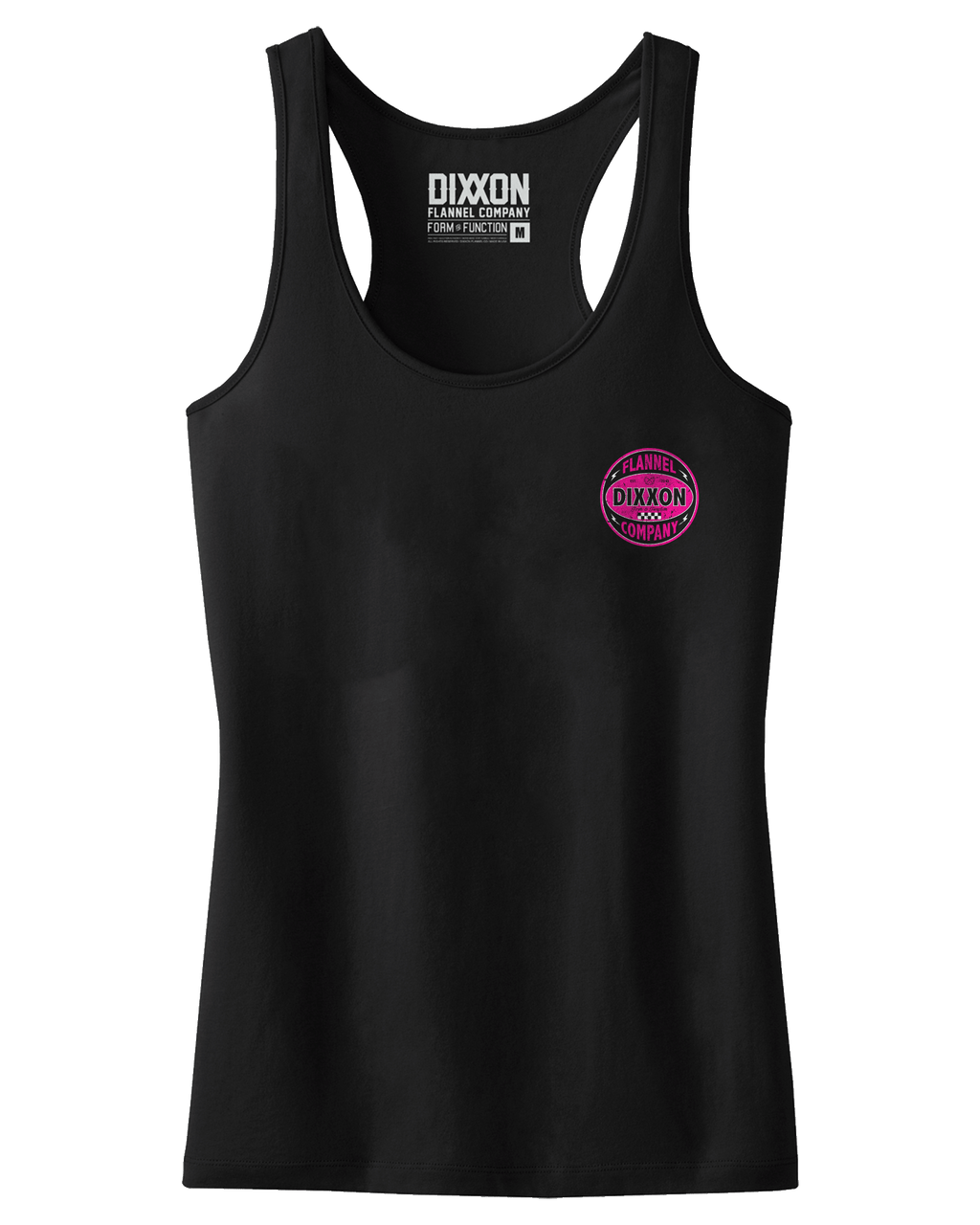 Women's Pink Keystone Fitted Tank - Black