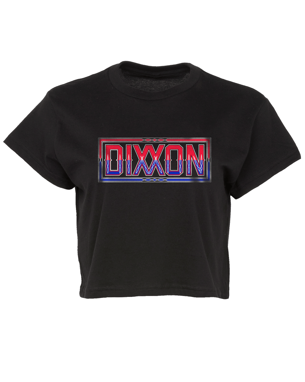 Women's Pinstripe Crop Top - Red, White, & Blue