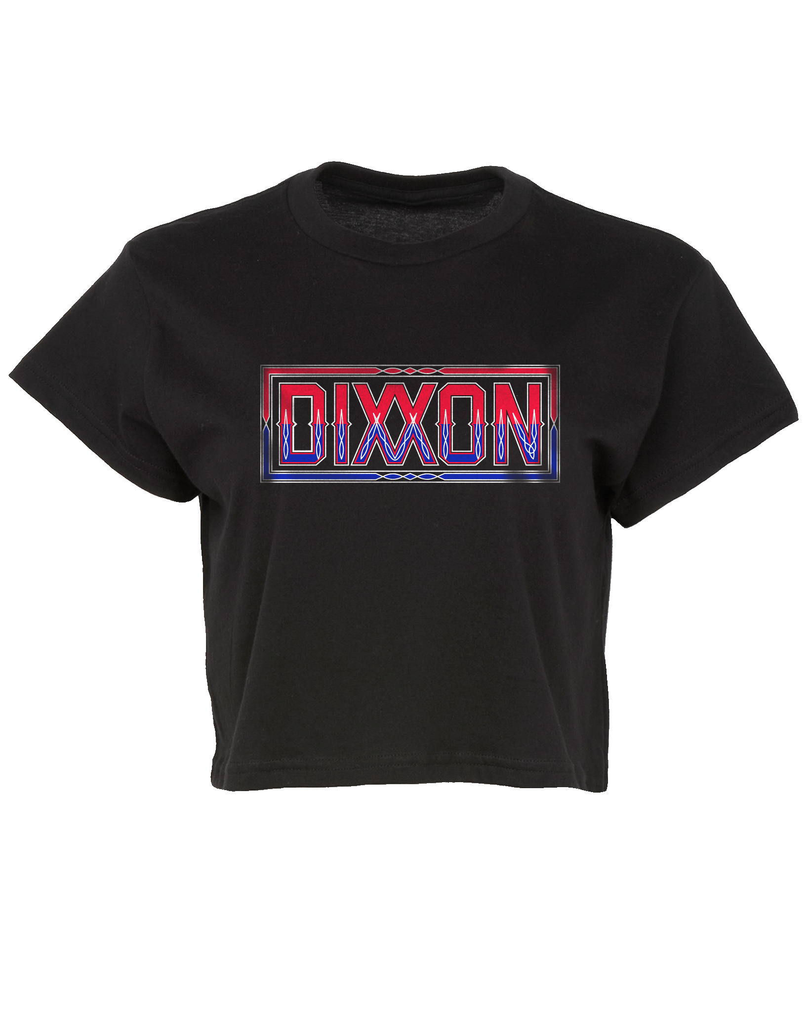 Women's Pinstripe Crop Top - Red, White, & Blue