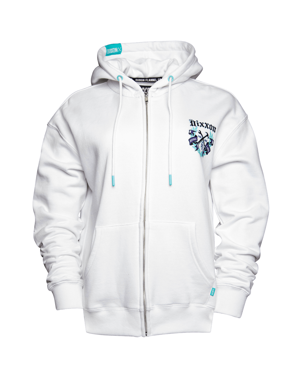 Women's Purple Award Crest Zip Up - White
