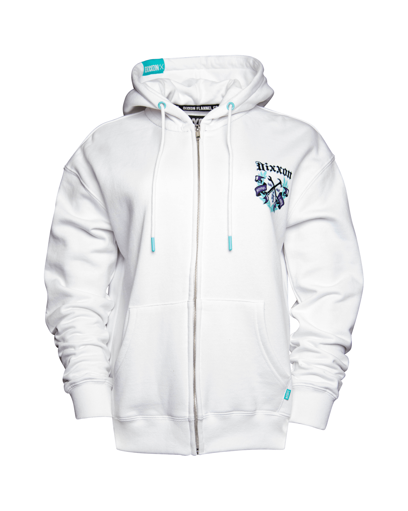 Women's Purple Award Crest Zip Up - White