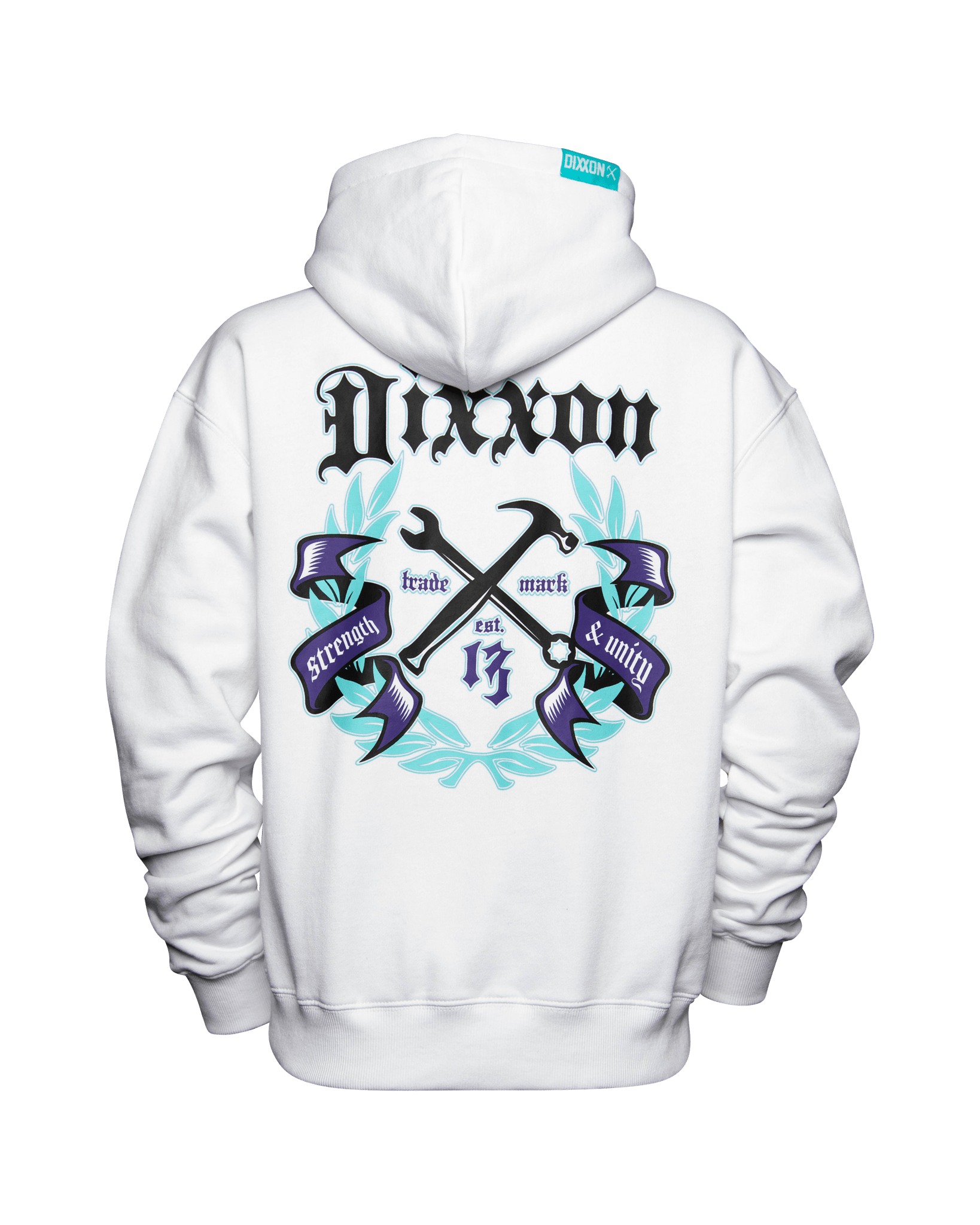 Women's Purple Award Crest Zip Up - White