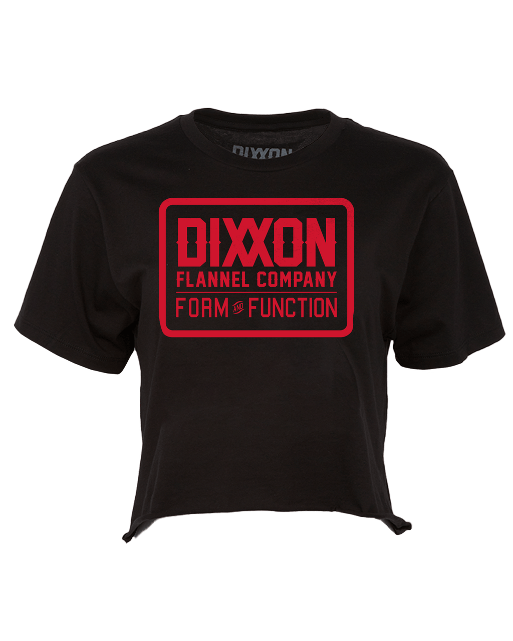 Women's Red Classic Logo Crop Top - Black