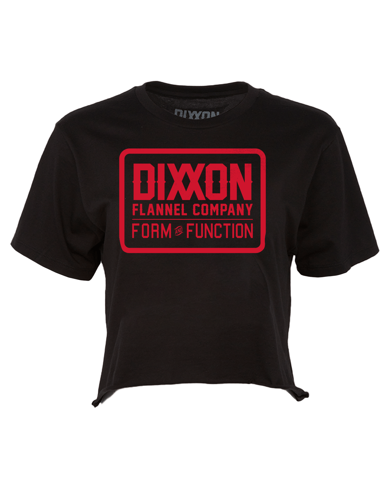 Women's Red Classic Logo Crop Top - Black