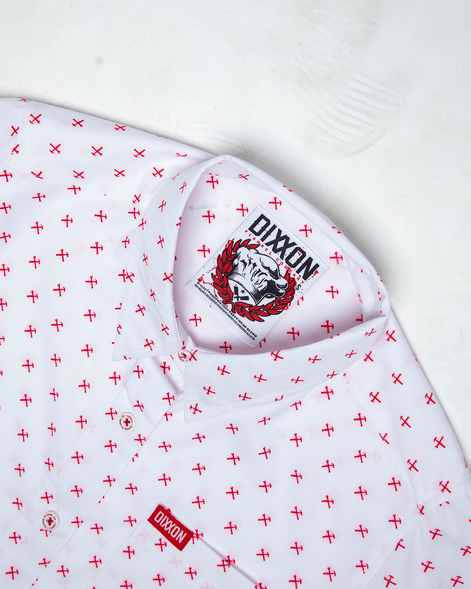 Women's Red Finney Party Shirt - White