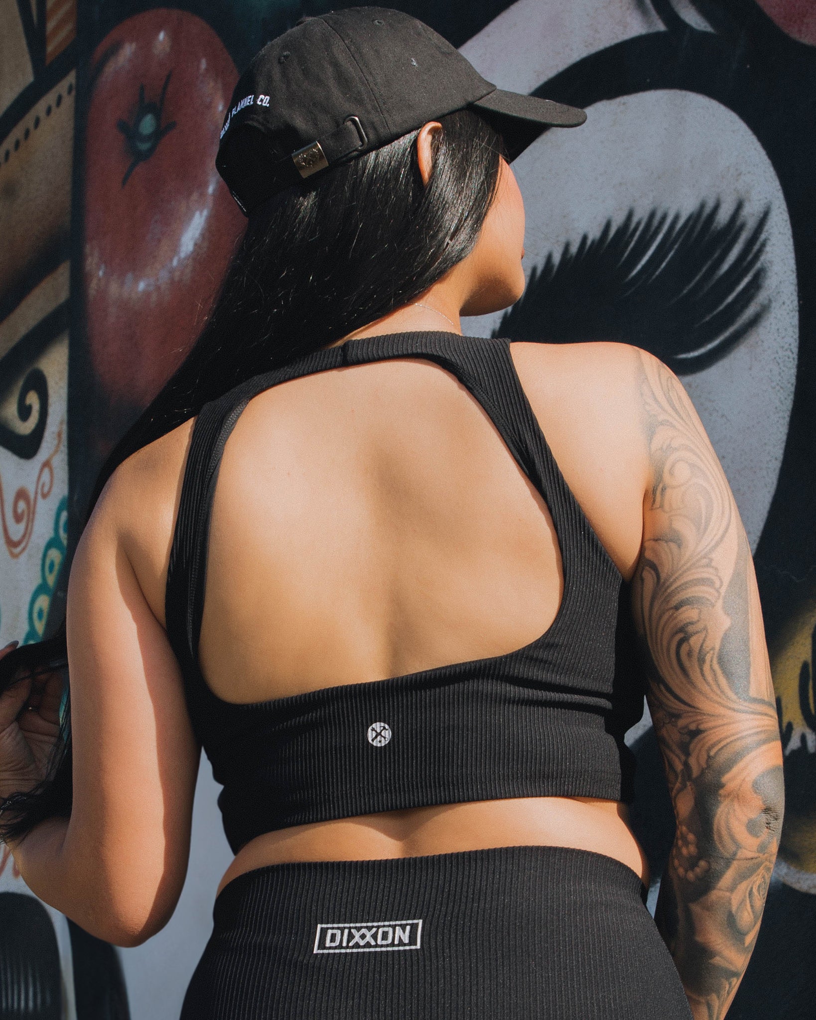 Women's Ribbed Crop Top - Black