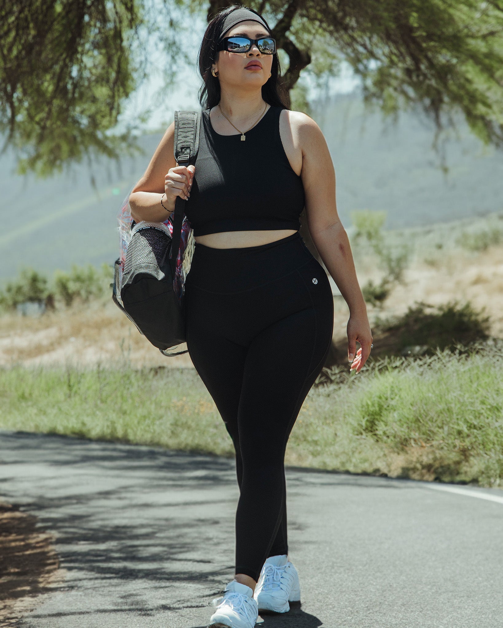 Women's Ribbed Crop Top - Black