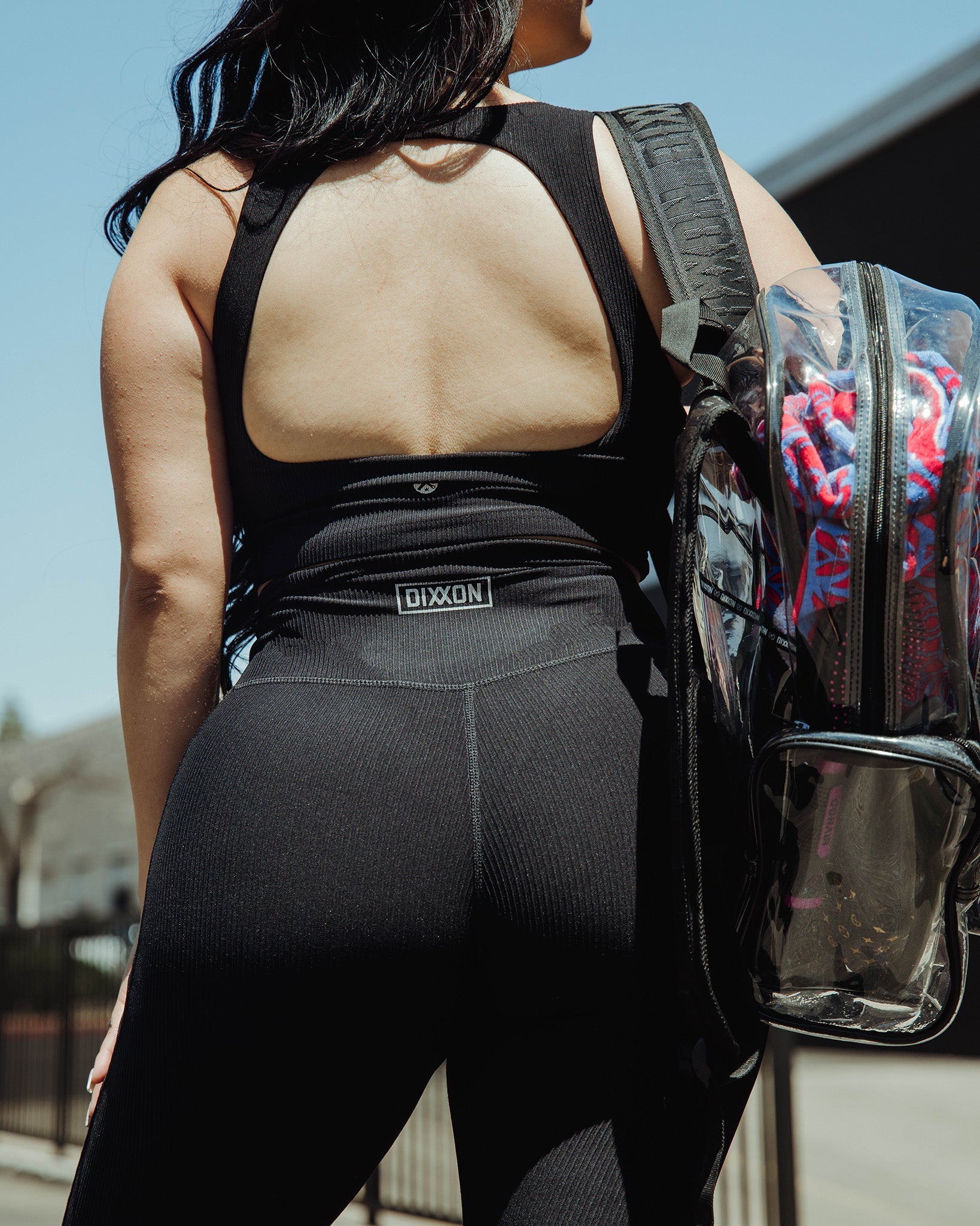 Women's Ribbed Leggings - Black