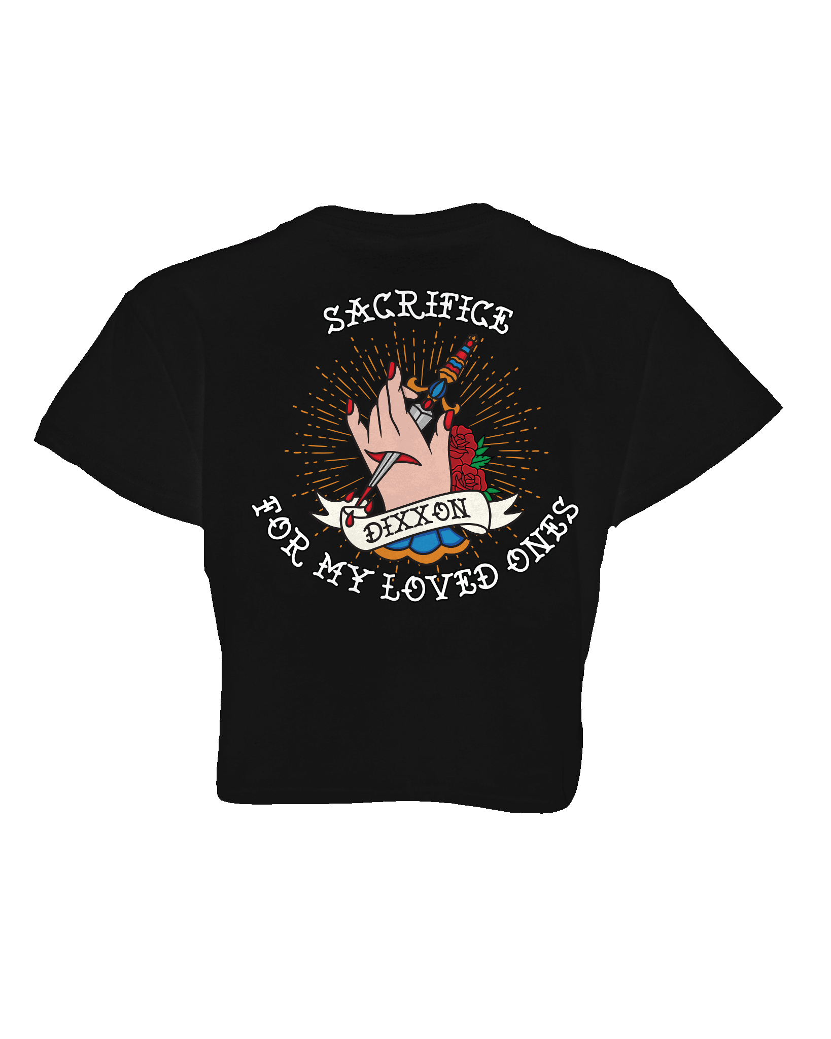 Women's Sacrifice Crop Top - Black