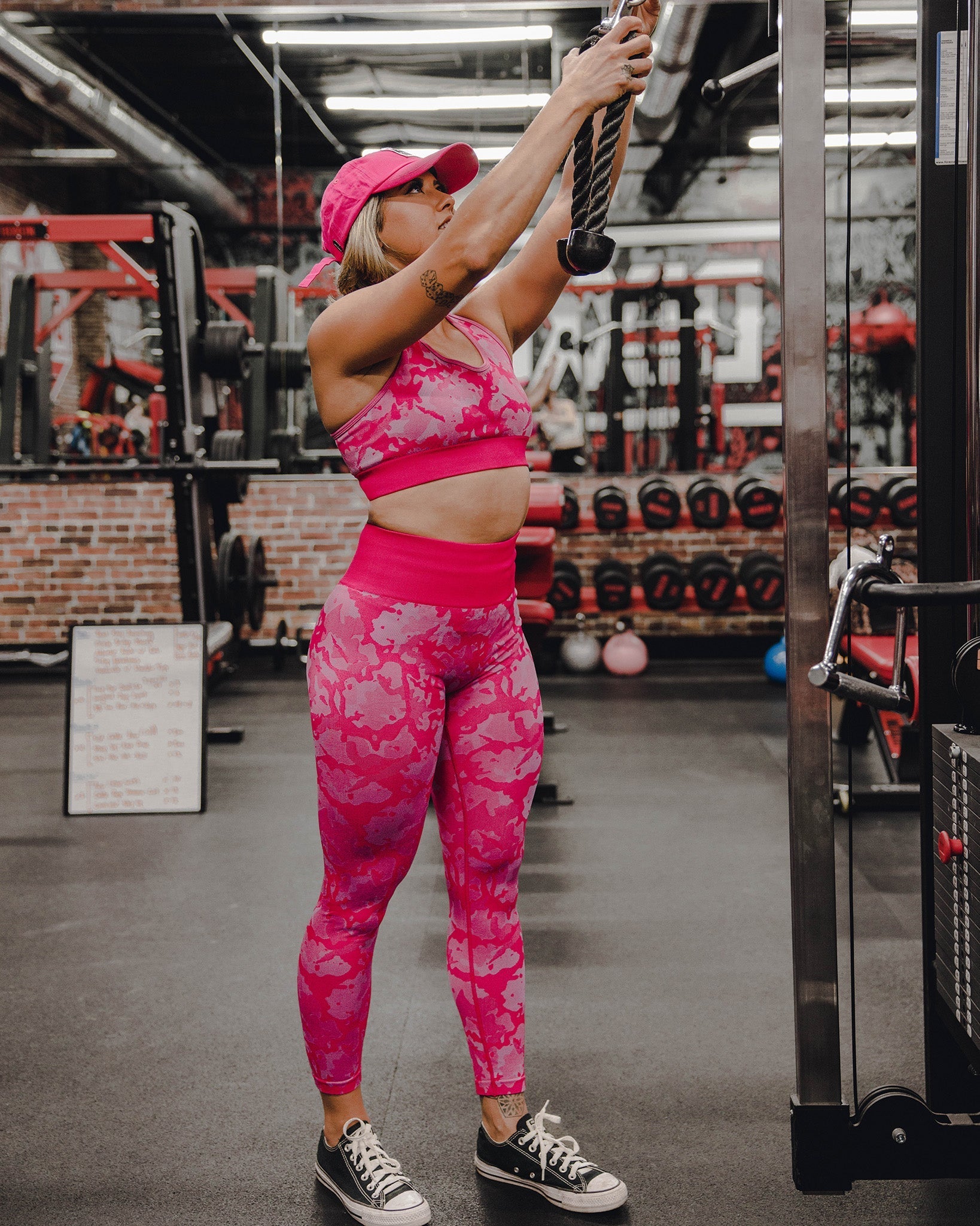 Women's Seamless Sports Bra - Pink Camo