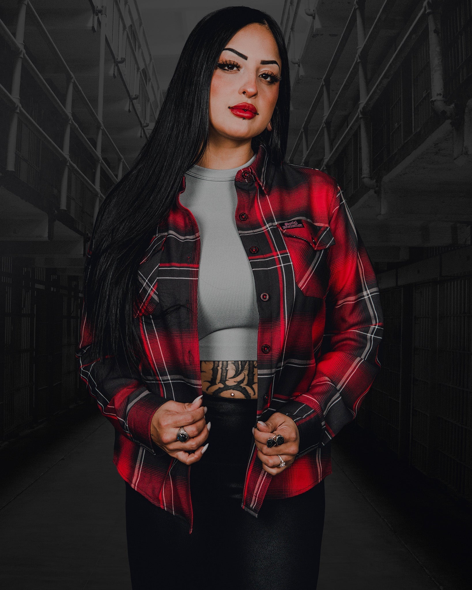 Women's Social Distortion Prison Bound Flannel