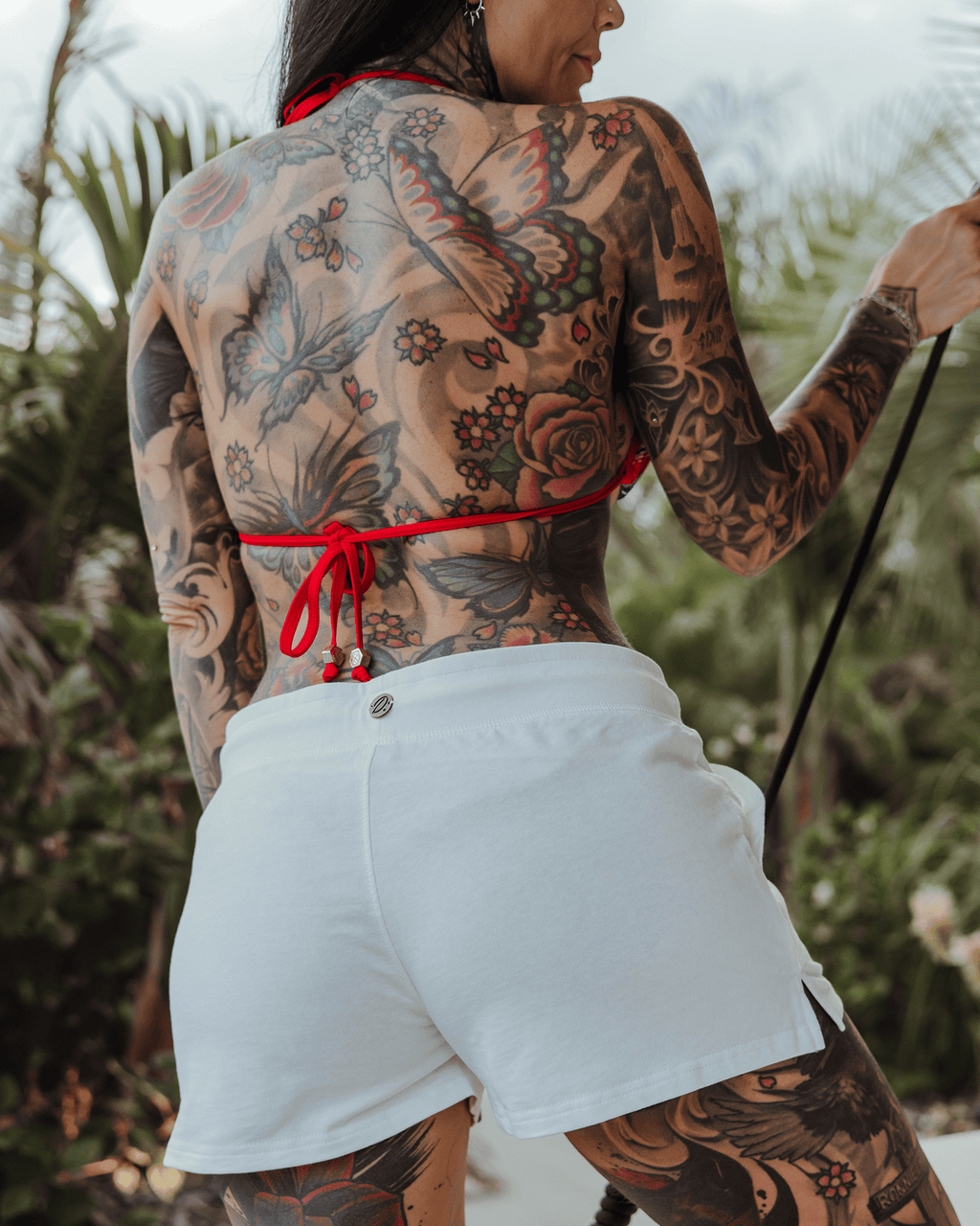 Women's Terry Shorts - White