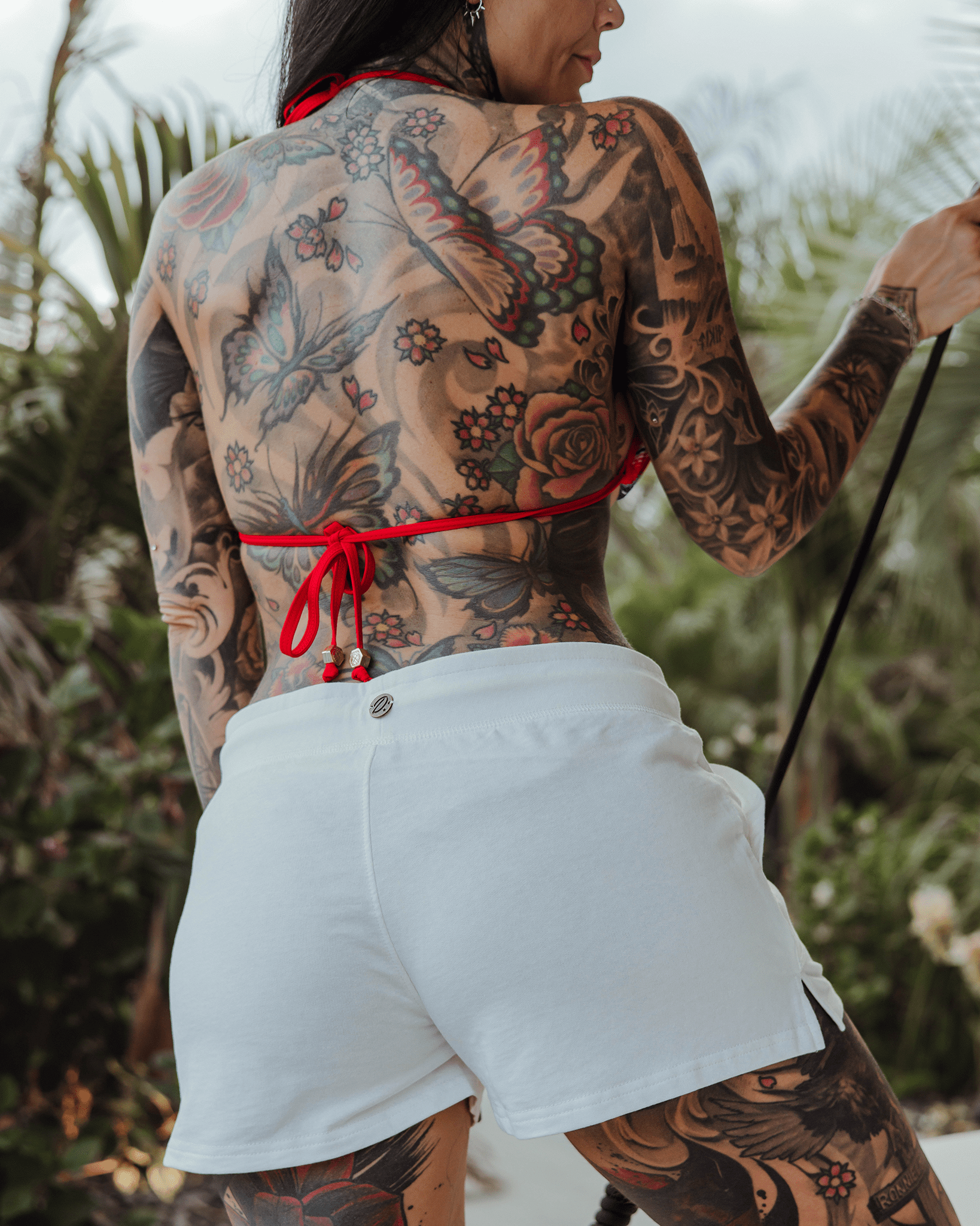 Women's Terry Shorts - White