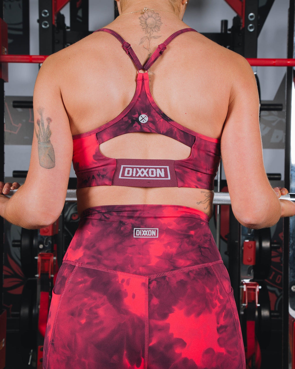 Women's Tie Dye Sports Bra - Red