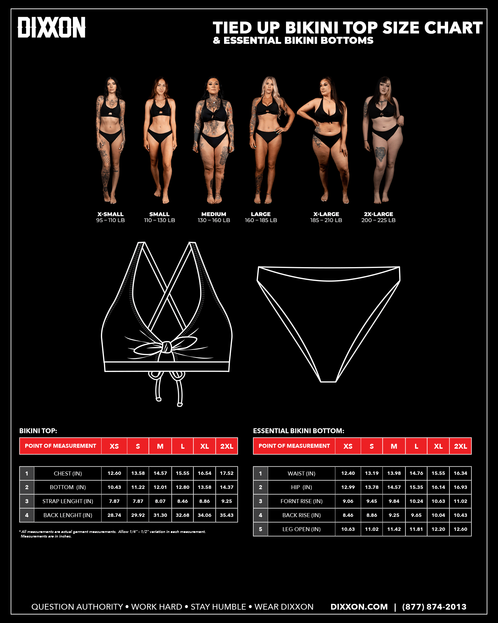 Women's Tied Up Bikini Top - Black