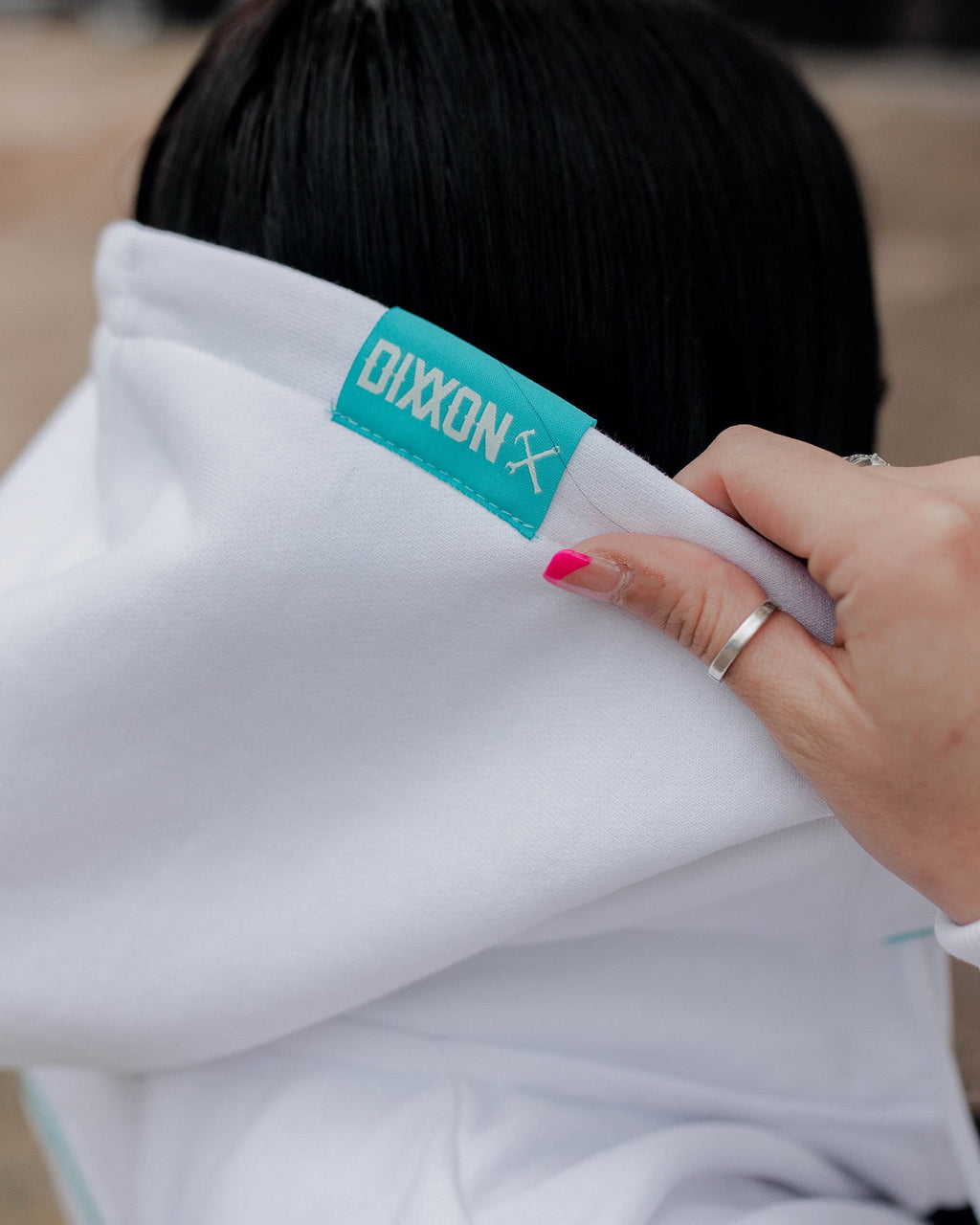 Women's Tiffany Box Crest Zip Up Hoodie - White