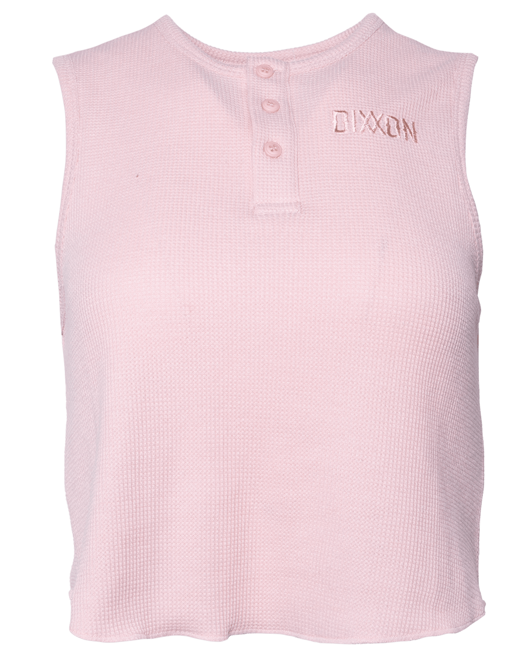 Women's Waffle Knit Crop Tank - Blush