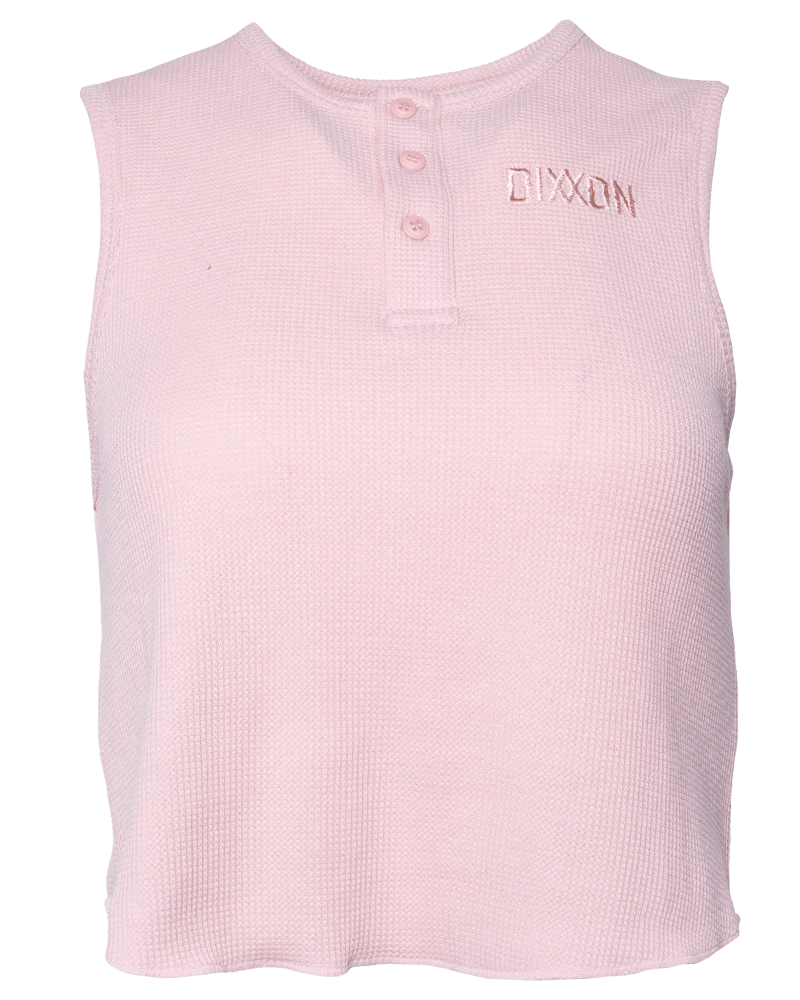 Women's Waffle Knit Crop Tank - Blush