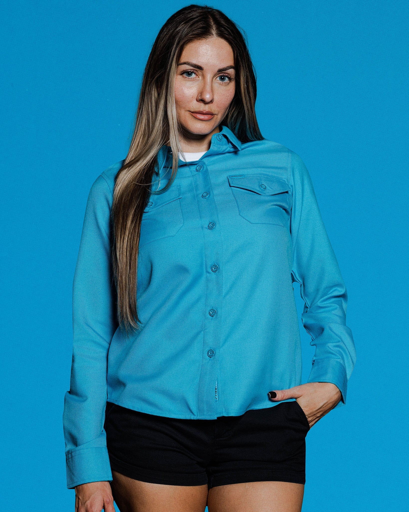 Women's Weezer Blue Album Flannel