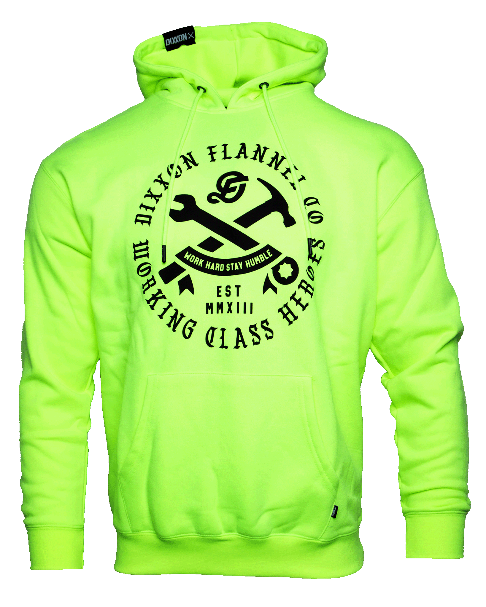 Working Class Heroes Hi-Vis Pullover Hoodie - Yellow