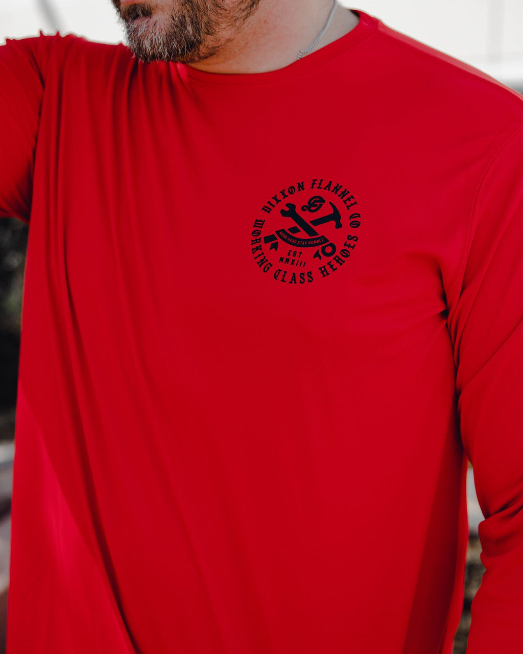 Working Class Heroes UV Long Sleeve T-Shirt - Red