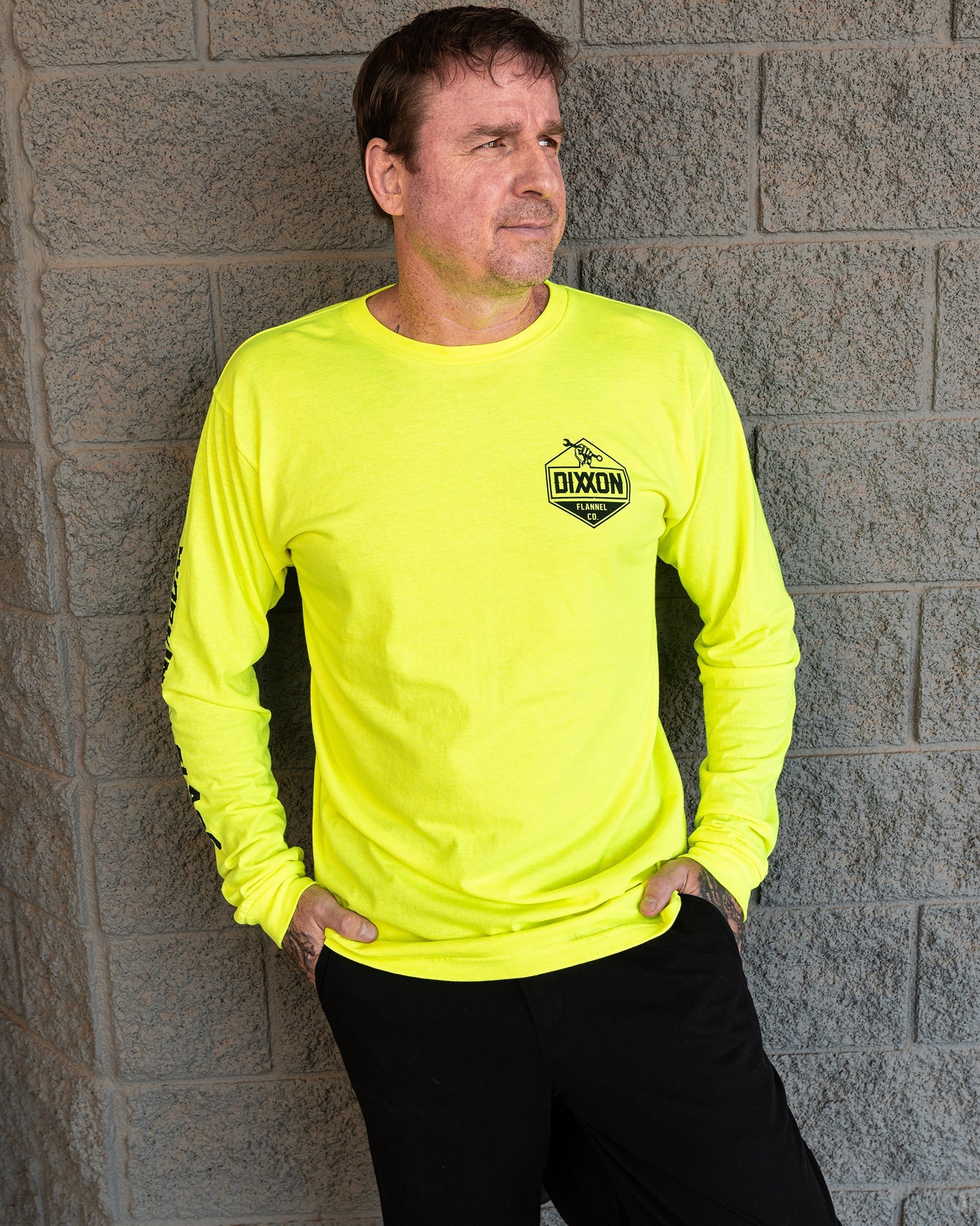 Working Class Hi Vis Long Sleeve T-Shirt - Yellow