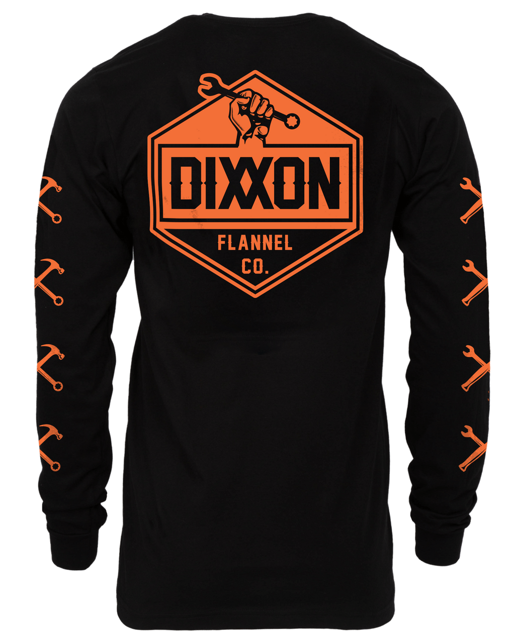 Working Class Long Sleeve T-Shirt - Black & Orange