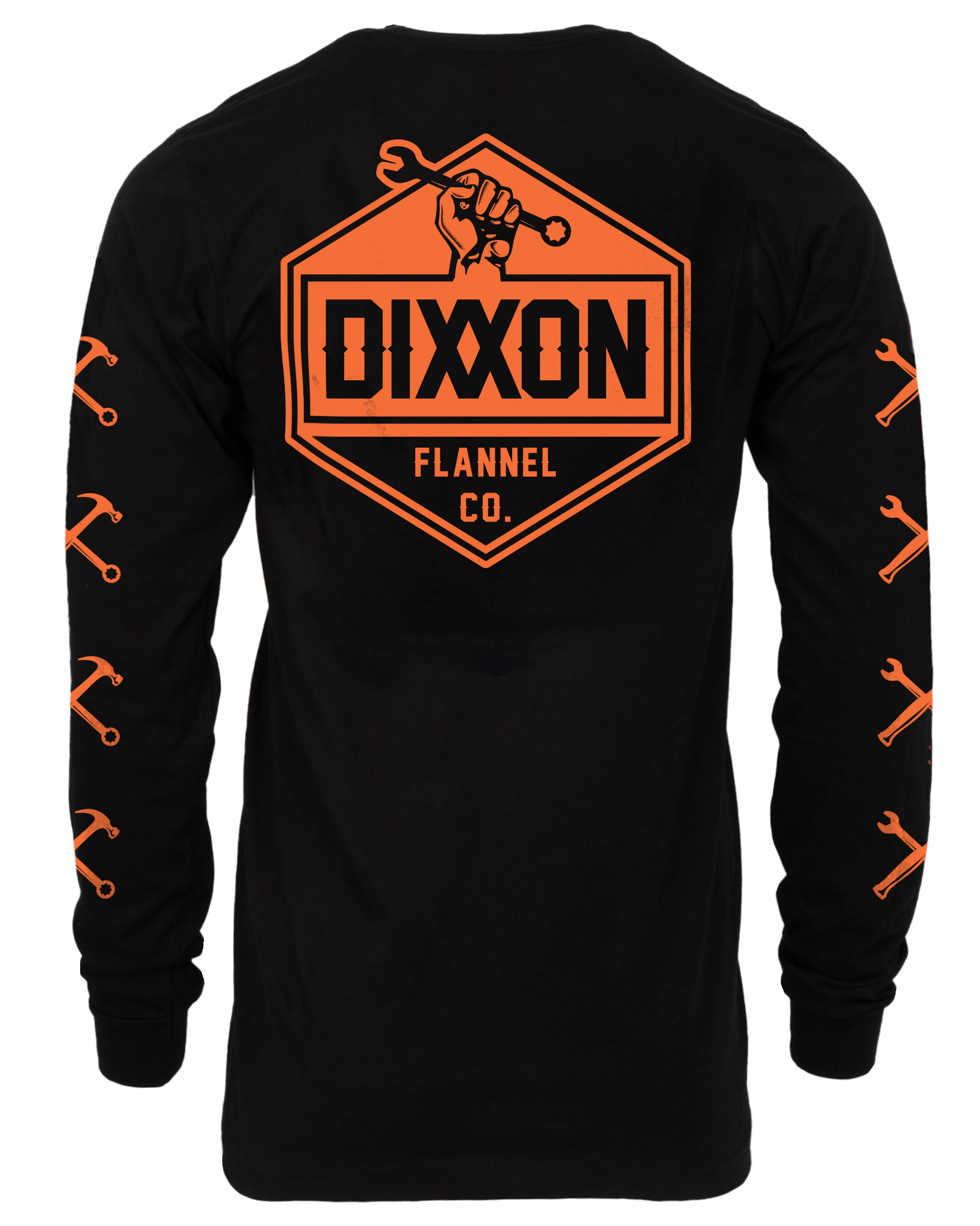 Working Class Long Sleeve T-Shirt - Black & Orange