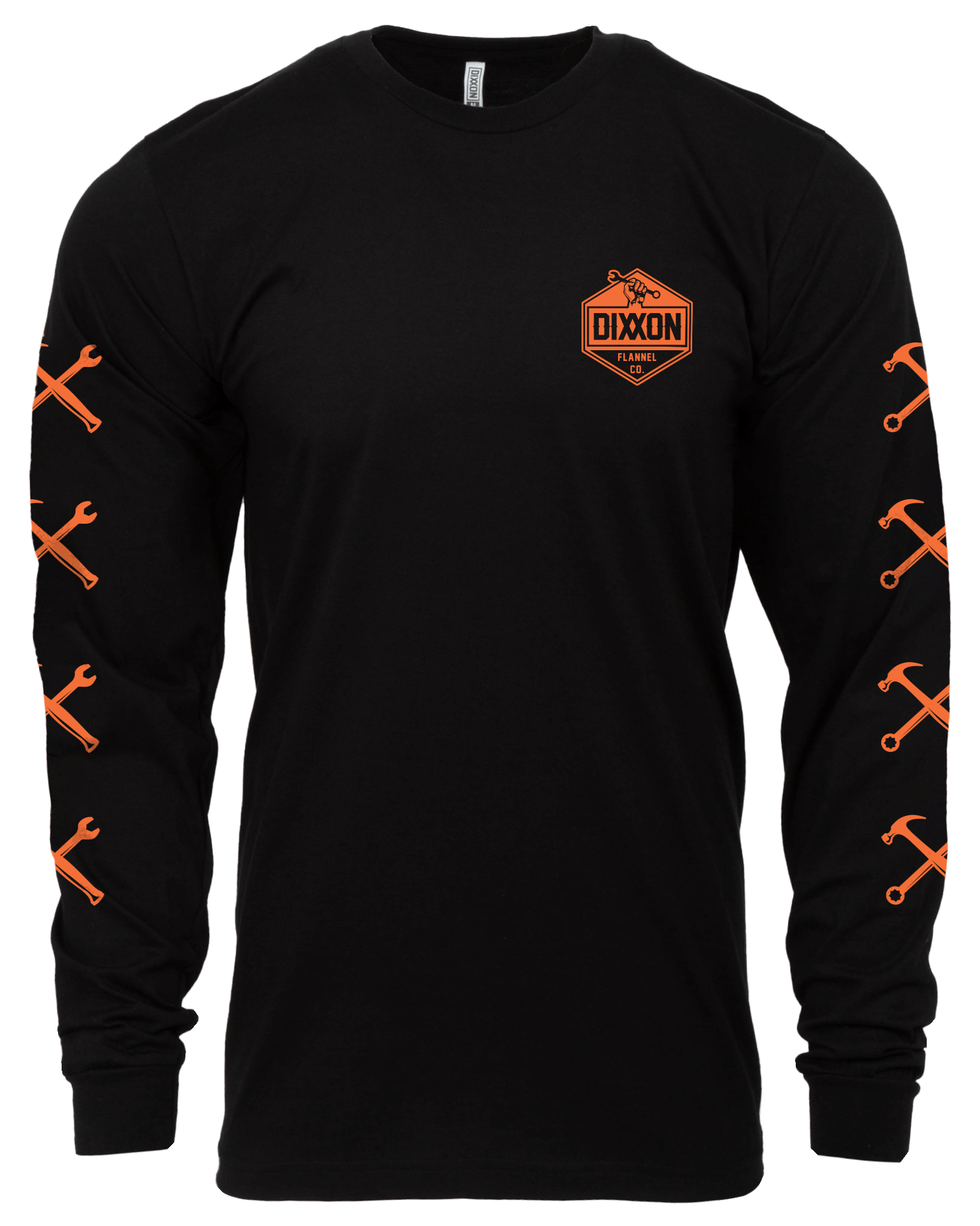 Working Class Long Sleeve T-Shirt - Black & Orange