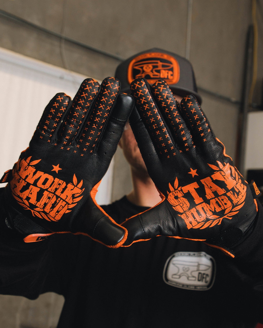 Working Class Moto Gloves - Floro Orange