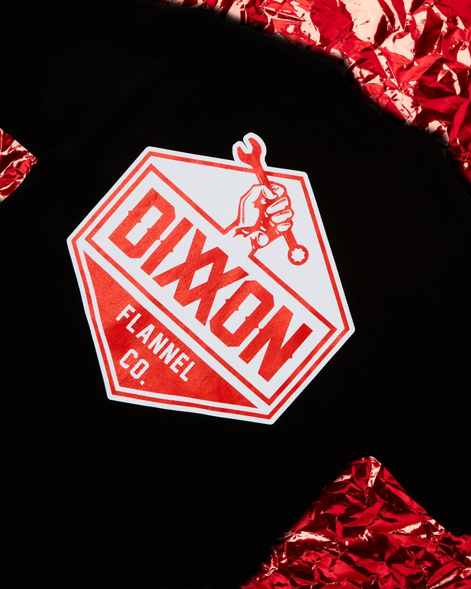 Red & White Working Class T-Shirt - Black