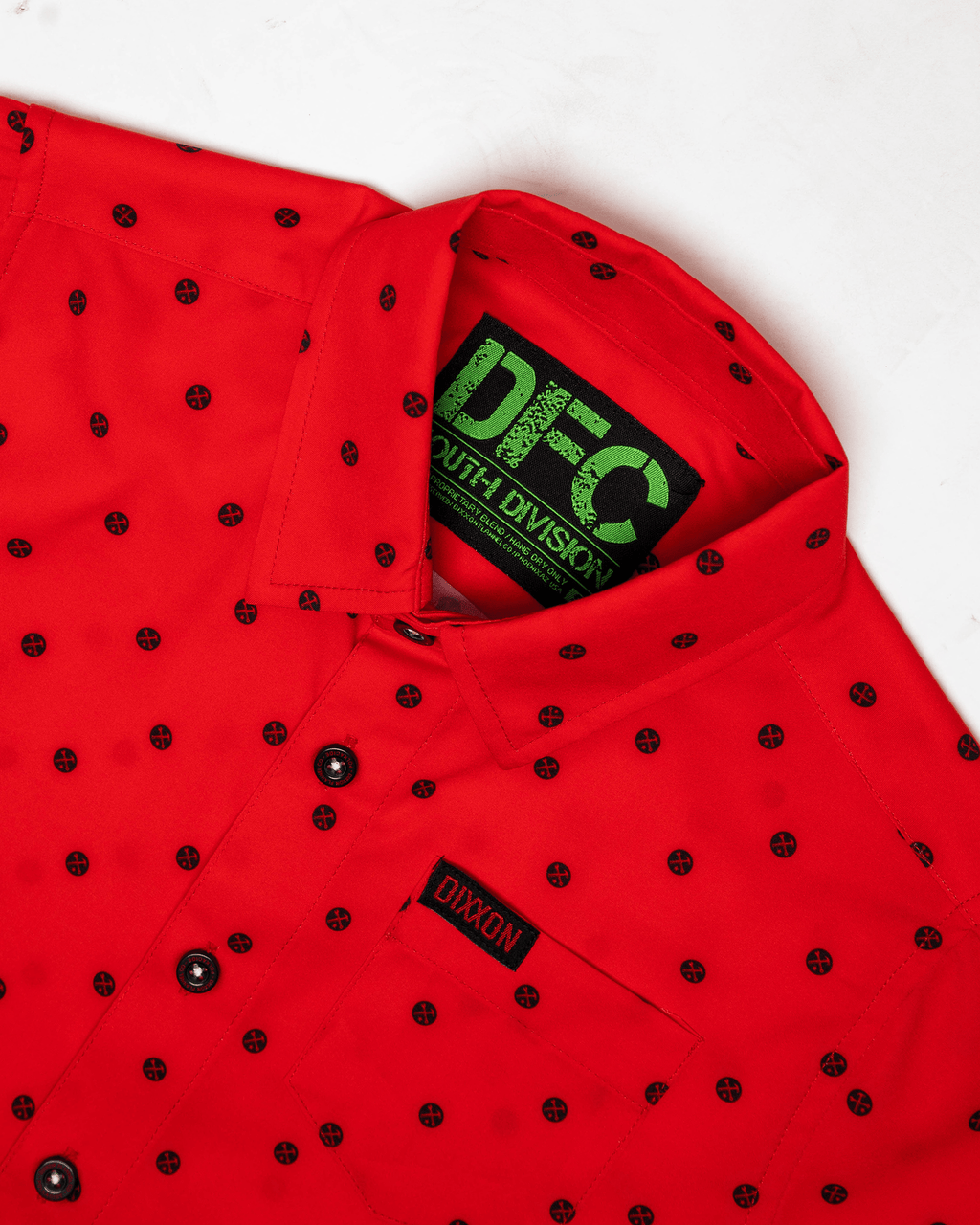 Youth Black Polkacide Party Shirt - Red