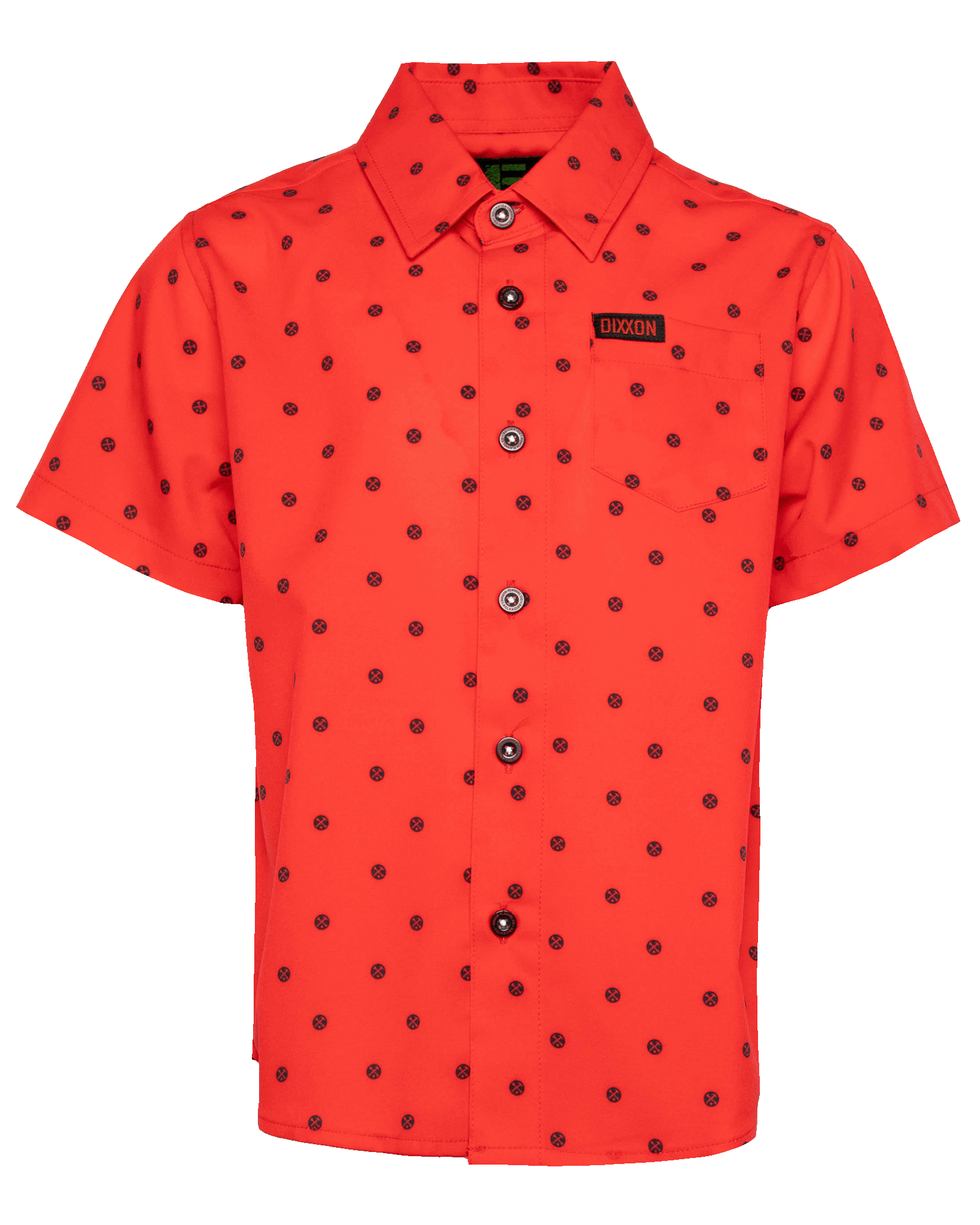 Youth Black Polkacide Party Shirt - Red