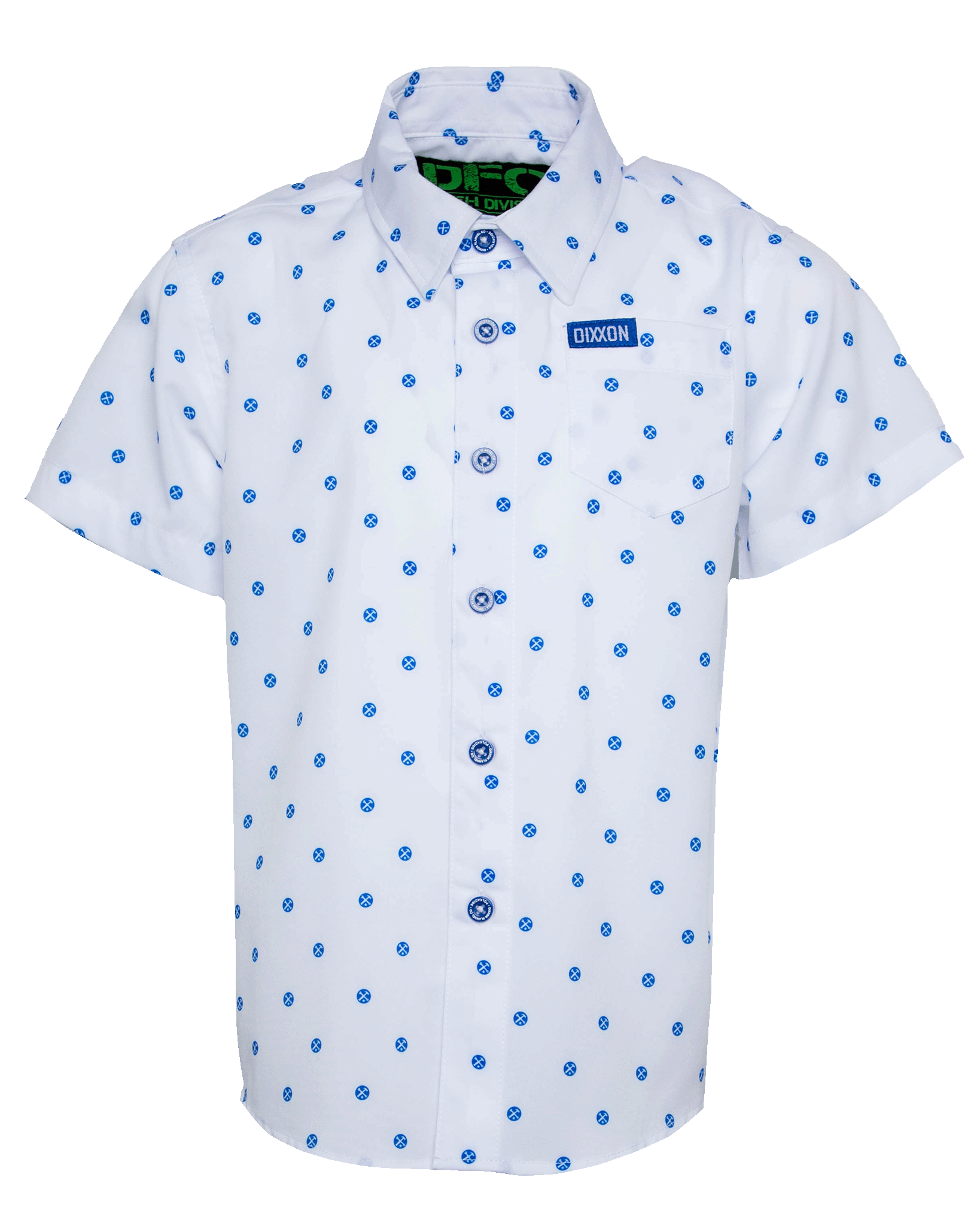 Youth Blue Polkacide Party Shirt - White