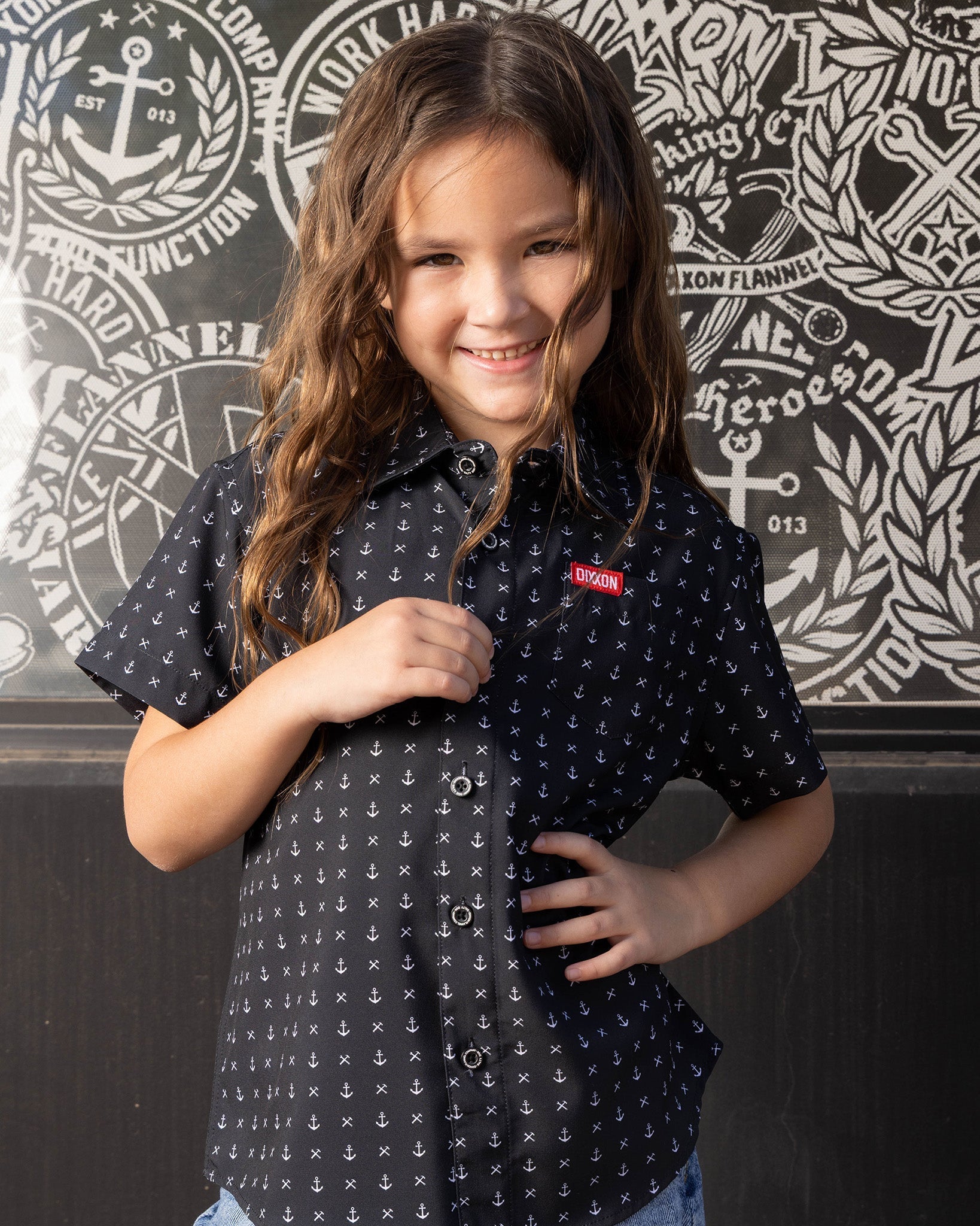 Youth Salty Dog Party Shirt - Black & White