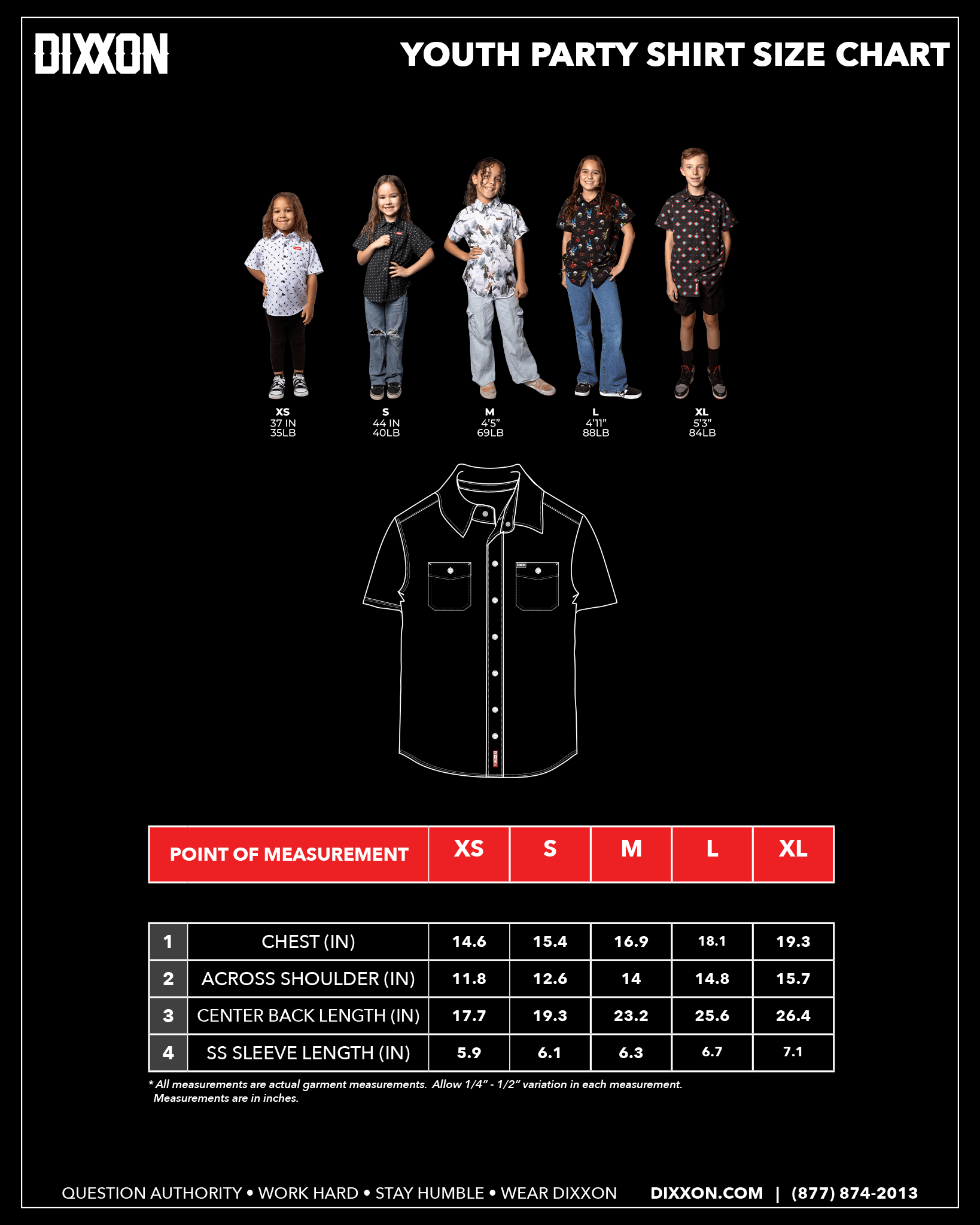 Youth Salty Crest Party Shirt - Black & Gray